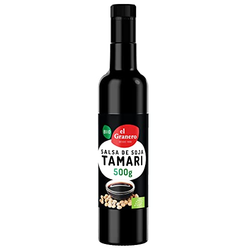 El Granero Integral - Tamari Salsa de Soja BIO - 250 ml - Fuente de Proteínas y Antioxidantes - Rico en Minerales - Bajo en Calorías y Grasas Saturadas - Apto para Veganos