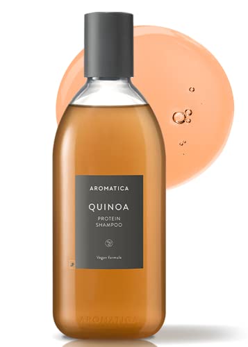 AROMATICA Champú Proteína de Quinoa - Aporta proteína y nutrición al cabello extremadamente dañado - Libre de sulfato y silicona - 13.53 oz / 400 ml
