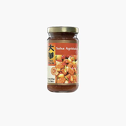 Tai Hua - Salsa Agridulce - Recomendada para Cocinar Cerdo u Otras Carnes- Auténtica Receta Oriental 215 Gramos