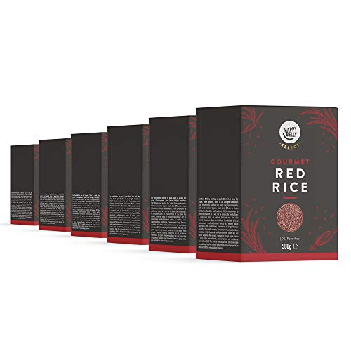 Marca Amazon - Happy Belly Select Arroz rojo, 500g x 6