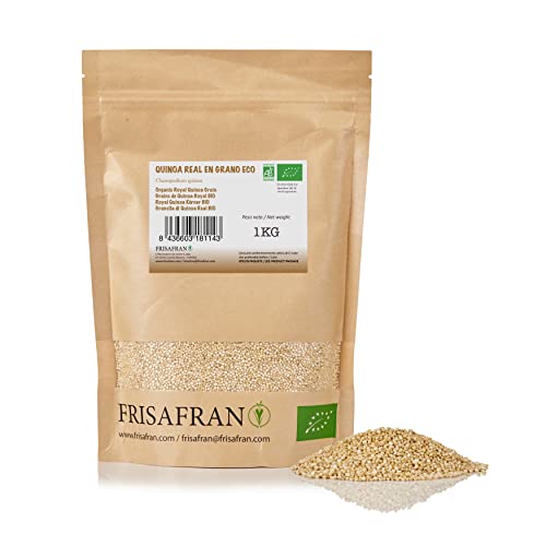 FRISAFRAN - Quinoa Ecológica en grano | Alto poder nutritivo | Fuente de energia | Origen Bolivia - 1Kg