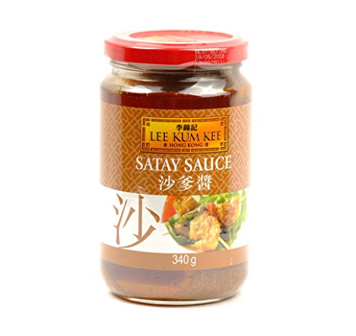 Lee Kum Kee Salsa de Satay, Salsa de Cacahuetes Estilo Satay Perfecto para Carnes 340g