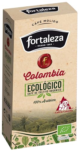 Café FORTALEZA - Café Molido Grandes Orígenes Ecológico Colombia 250 gr [Pack de 3]