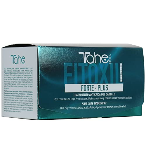 Tahe Fitoxil Forte Plus Tratamiento Anticaída del Cabello para Cabellos Castigados con Proteínas de Soja, Aminoácidos, Biotina, Arginina y Células Madre Vegetales Activas, 6 x 10 ml