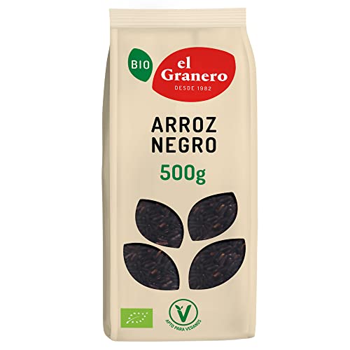 El Granero Integral - Arroz Negro - 500 g - Rico en Hidratos de Carbono, Sales Minerales y Vitaminas - Gran Fuente de Energía - Propiedades Antioxidantes - Apto para Veganos