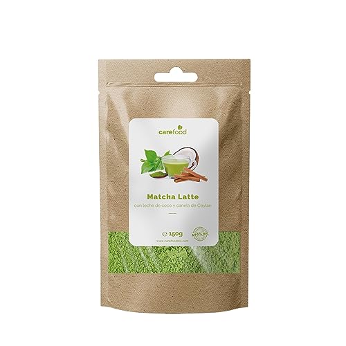 Carefood - Té Matcha Latte Ecológico - 150 g - Apto para Veganos - Ayuda a Fortalecer tu Sistema Inmune - Propiedades Diuréticas, Antioxidantes y Energizantes - Rico en Vitaminas y Minerales