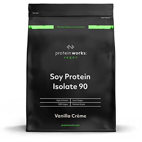 Protein Works| Proteína De Soja 90 (aislado) | Crema Alla | 100% Vegano | Procedente De Fuentes Sostenibles | Bajo En Grasas, Vainilla, 2000 Gramo