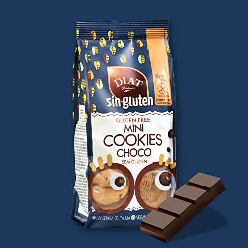 DIAT Radisson - Mini Cookies Sin Gluten | Galletas con Pepitas de Chocolate | Cookies de Chocolate sin Gluten | Galletas Veganas | Sin Aceite de Palma | Producto Gluten Free