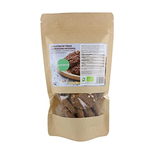 Galletas de Trigo Sarraceno Integral con Coco, Cacao y Mijo BIO 180g Naturitas Essentials | Galletas veganas sin azúcares añadido