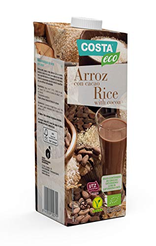 COSTA ECO Bebida Ecológica de Arroz con Cacao - 1 unidad de 1L