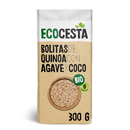 Ecocesta - Bolitas Ecológicas de Quinoa con Agave y Coco - 300 g - Aptas para Veganos - Ayuda a Controlar tu Peso - Ideal como Desayuno o Merienda