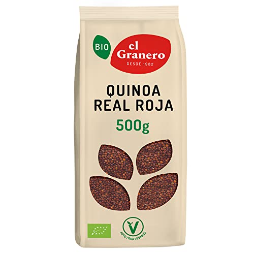 El Granero Integral - Quinoa Real Roja - 500 g - Alto contenido en Proteínas, Fibra y Minerales - Favorece la Salud Digestiva - Ideal para Añadir a tu Dieta - Apta para Veganos