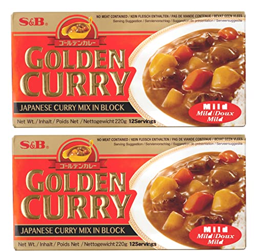 TLT FOODS - Pack S&B Golden Curry - Curry Japones en Pastilla - 220 g (2 uds Curry Suave)