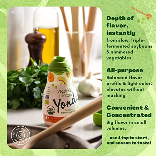 Yondu Vegetable Umami 275 ml - Condimento 100% de umami vegetal & natural bio vegano ecologico organico– Ideal en todos tus platos, realza sabores de forma natural