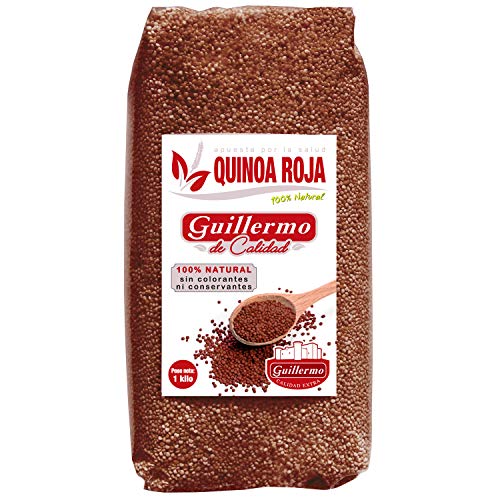 Guillermo | Quinoa roja - Paquete 500 g. | Variedad con menos grasas y más carbohidratos | Recomendada para deportistas